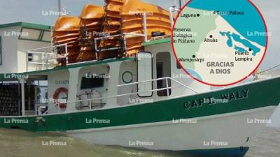 El barco capitán Waly, que zarpó el 1 de julio hacia los bancos de pesca, naufragó a unas 80 millas náuticas al noreste de Puerto Lempira, en las cercanías del Cayo Gorda.