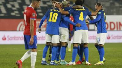 La selección de Brasil mantiene una campaña perfecta. Foto AFP.