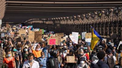 La muerte de Floyd ha desencadenado una ola de protestas en varias ciudades de EEUU. Foto: AFP