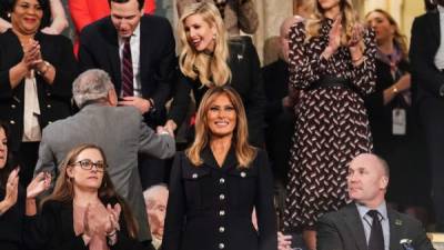 La familia Trump llegó a Capitolio de EEUU para ver al presidente Donald Trump dar su segundo discurso sobre el Estado de la Unión.