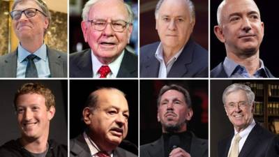 La fortuna combinada de las personas más ricas del planeta supera los 7 BILLONES de dólares (7,000,000,000,000).