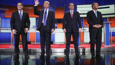 Marco Rubio, Donald Trump, Ted Cruz y John Kasich buscan la nominación republicana a la Presidencia de EUA. Foto: AFP/Chip Somodevilla