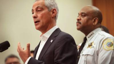 Rahm Emanuel, alcalde de Chicago, que encabeza la demanda de la ciudad contra el gobierno federal. AFP