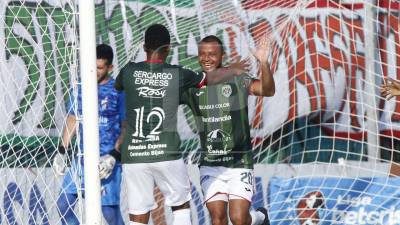 Marathón venció al Honduras Progreso con nueve y con futbolista de campo de portero