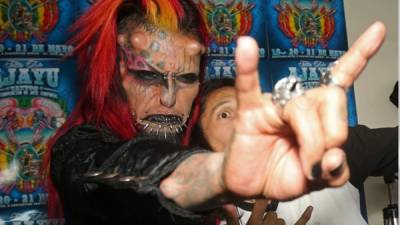 Caim Mortis llegó a Bolivia como invitado de la convención de tatuajes 'Ajayu Tattoo'.