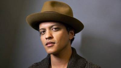 El cantante Bruno Mars