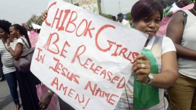 Las protestas en Lagos, Nigeria por la liberación de las menores raptadas continúan.