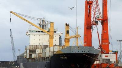 Imagen de la aduana Agua Caliente, paso entre Honduras y Guatemala.