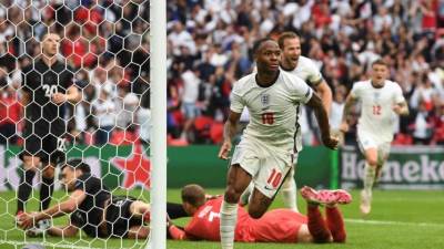 Inglaterra se bajó a los alemanes y sellaron el pase a cuartos de final de la Euro. Foto AFP.