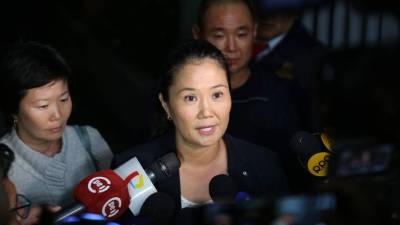 Keiko Fujimori, heredera y líder en Perú del proyecto que inició su padre, el expresidente Alberto Fujimori. AFP