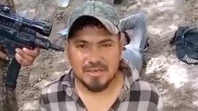 José Jairo Cardona Vásquez en el video que le envió a sus a