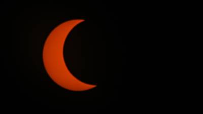 Fotografía fechada el 14 de octubre de 2023 del eclipse solar parcial desde Brasilia (Brasil). La Administración Nacional estadounidense de Aeronáutica y el Espacio (NASA) hará diversos experimentos científicos para estudiar la atmósfera superior durante el eclipse solar total del 8 de abril.