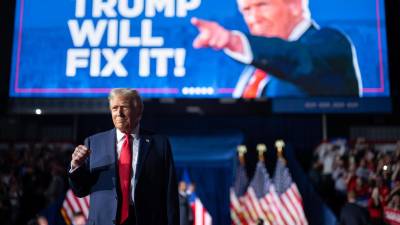 Trump celebró su victoria electoral en Palm Beach, Florida.