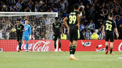 La plantilla del Real Madrid se mostró decepcionada tras la derrota ante la Real Sociedad.