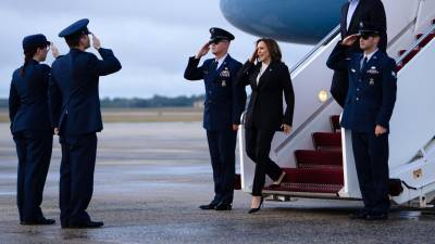 La vicepresidenta Kamala Harris viajó a Delaware para iniciar su campaña por la presidencia.