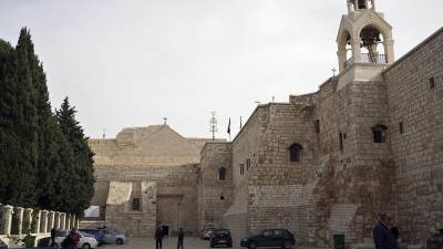 Vista de la Iglesia de la Natividad en Belén, en la Cisjordania ocupada.
