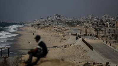 Ciudad de Gaza, vista desde la carretera Al Rashid desde el sur de la Franja de Gaza, 31 de agosto de 2024.