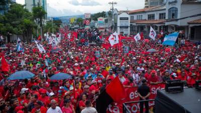 Movilización del Partido Libre en Tegucigalpa | Fotografía de archivo