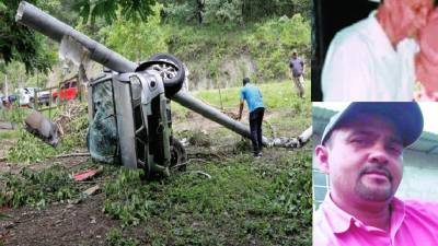 El pick up impactó con un poste de concreto y murieron Saturnino Álvarez y su hijo Dimas.