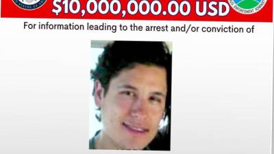 Afiche de la recompensa de Jesús Alfredo.