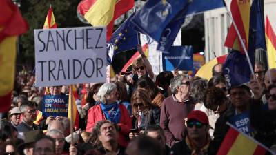 La controversial ley de amnistía desató masivas protestas en las principales ciudades de España contra el jefe de Gobierno, Pedro Sánchez.