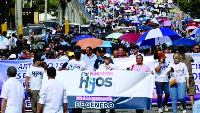 <b>Miles de padres marchan en contra de la Ley de Prevención del Embarazo Adolescente.</b>