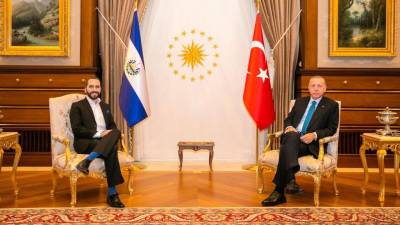 Bukele se reunió con el presidente turco Recep Tayyip Erdogan.