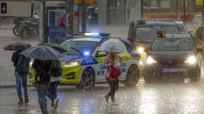 Barcelona se encuentra en alerta por el temporal que afecta a Cataluña.