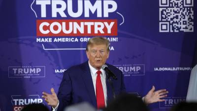Trump, durante un evento de campaña en Iowa el fin de semana.