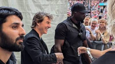 Tom Cruise fue captado en uno de los recitales de Taylor Swift, en Londres, Inglaterra.