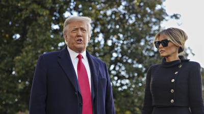 El expresidente Donald J. Trump y la ex primera dama Melania Trump.