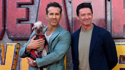 Los actores Ryan Reynolds y Hugh Jackman en la premier de Deadpool &amp; Wolverine, en Londres.