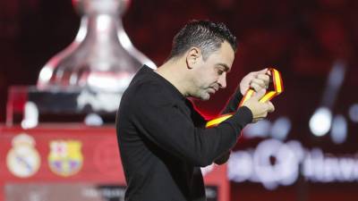 Xavi aseguró que, pese a la imagen que dieron sus jugadores en Riad ante el Real Madrid., sigue “creyendo en el proyecto”.