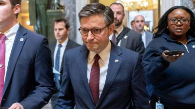 Mike Johnson es el presidente de la Cámara Baja de EEUU.