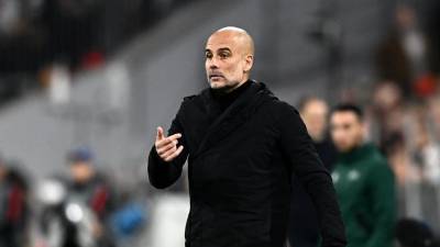 Pep Guardiola durante el encuentro ante el Bayern.