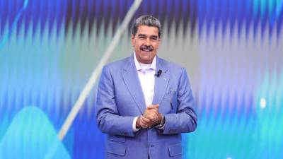 El presidente de Venezuela, Nicolás Maduro, durante el programa de televisión Con Maduro +, este lunes en Caracas.