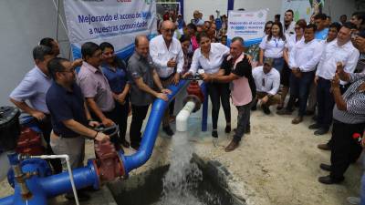 Inauguración de la Estación de Bombeo Bella Vista en un barrio del municipio de Choloma, beneficiado con proyectos comunitarios para el acceso a agua potable.