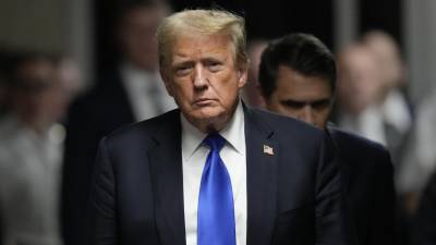 El expresidente Donald Trump en Nueva York.