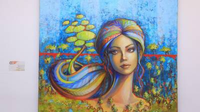 “Cultivando vida” de Mayra Casiano es una obra realizada con la técnica acrílico sobre lienzo.