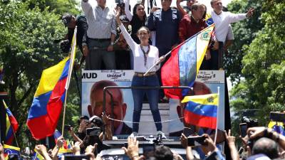 Foto de archivo de la líder opositora de Venezuela María Corina Machado. EFE/ Ronald Peña R.