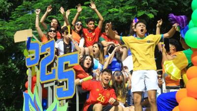 Original. Una fiesta mundialista vivieron los seniors de la Big Step Institute.