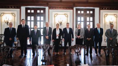 Reunión de la presidenta Castro con banqueros hondureños. Fotografía: Cortesía.