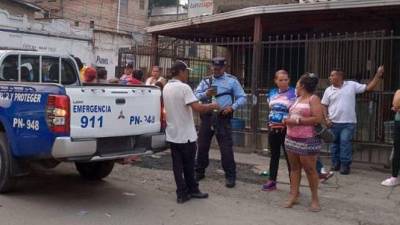 La Policía llegó al lugar del crimen.