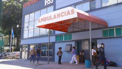 Entrada a la emergencia del Seguro Social de San Pedro Sula.