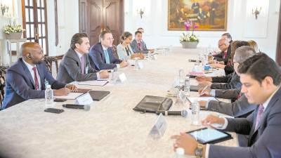 <b><span class=mln_uppercase_mln>Encuentro.</span></b> En noviembre fue la última reunión de técnicos del FMI con autoridades del Gobierno.