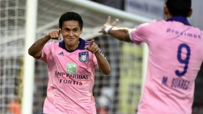 Andy Najar ha jugado 607 minutos con el Anderlecht en la Liga belga.