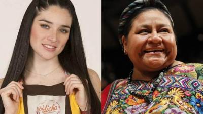 La actriz mexicana Wendy González y Rigoberta Menchú.
