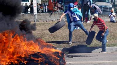 Imágenes de las protestas de maestros.