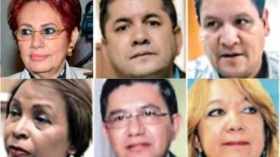 Doris Imelda Madrid Zerón, Efrén Alexander Aguilar, Francisco Medardo Cerrato, Nilia Raquel Ramos Gonzales, Raúl Antonio Henríquez y Sara Patricia Sagastume.