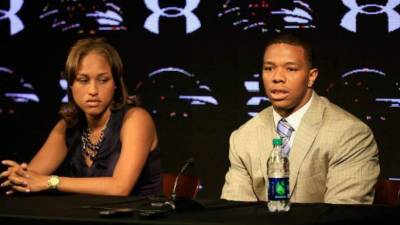 Ray Rice junto a su esposa Janay Rice.